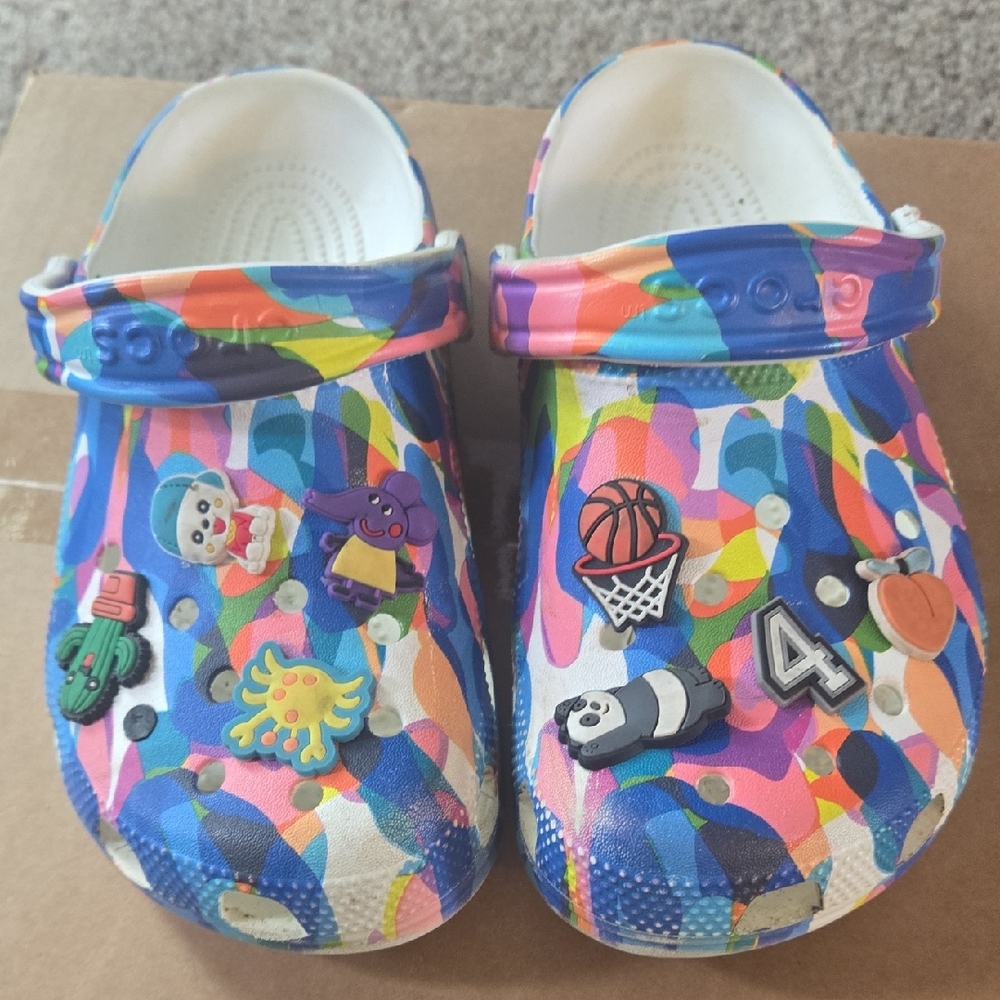 CROCS Multicolor Kids Clogs with Charms